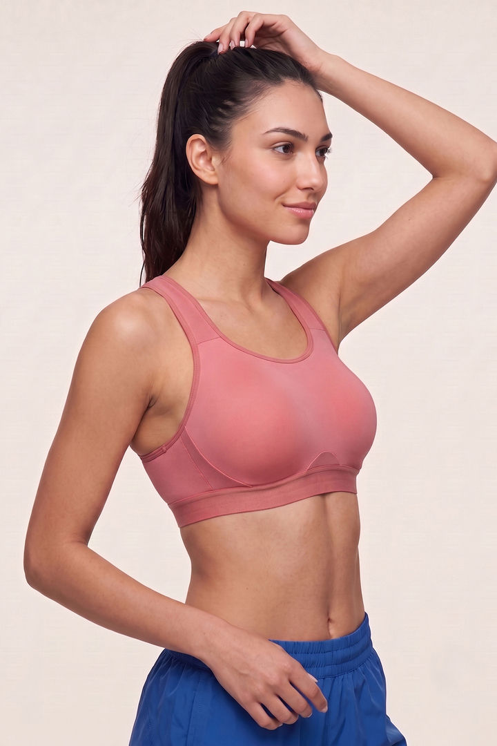 Zelocity High Impact Quick Dry Sports Bra - Tea Rose — image 5